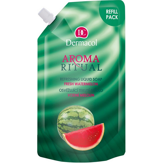 Dermacol Aroma Ritual Vodný melón Osviežujúci mydlo na ruky náhradnú náplň 500 ml