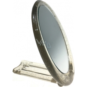 Zrkadlo s rukoväťou oválne priehľadné 12 x 9,5 cm 60190