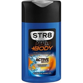 Str8 Active Reload sprchový gél na vlasy a telo pre mužov 250 ml