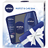 Nivea Body Milk výživné telové mlieko 250 ml + Protect & Care antiperspirant sprej pre ženy 150 ml + Nivea Creme krém 30 ml, kozmetická sada