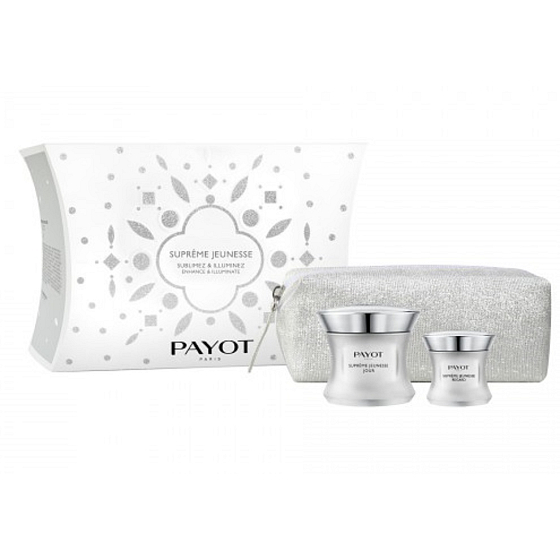 Payot Supreme Jeunesse Jour Total Youth Enhancing Care starostlivosť pre zdôraznenie mladosti denný krém 50 ml + omladzujúci zdokonaľujúce starostlivosti očného okolia 15 ml + kozmetická etue Darčekový set 2018