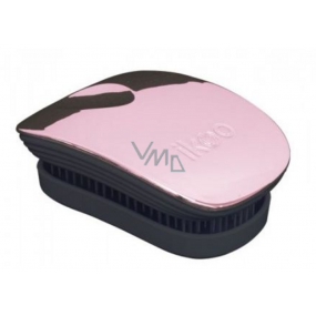 Ikoo Pocket Metallic Vrecková kefa na vlasy podľa čínskej medicíny Rose Black metalický svetloružovo-čierny