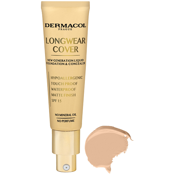 Dermacol Longwear Cover dlhotrvajúci krycí make-up 01 Porcelain 30 ml