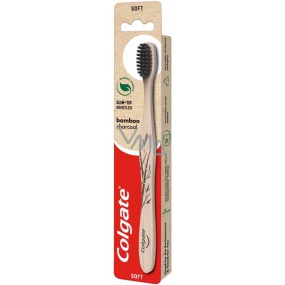 Colgate Bamboo Charcoal zubná kefka mäkká, vyrobená zo 100% prírodného, biologicky rozložiteľného bambusu