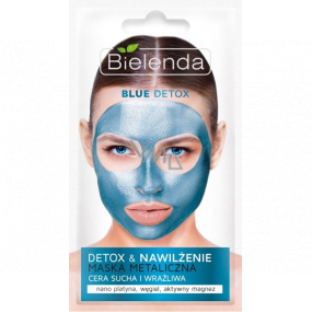 Bielenda Blue Detox tvarovacie pleťová maska pre suchú a citlivú pleť 8 g