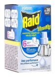 Raid Family elektrický odparovač tekutý proti komárom náhradná náplň 30 nocí 21 ml