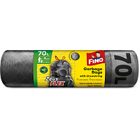 Fino Zeus Flex vrecia na odpad, zatahovacie, 35 µ, 55 × 85 cm, 70 l, 8 ks