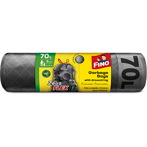 Fino Zeus Flex vrecia na odpad, zatahovacie, 35 µ, 55 × 85 cm, 70 l, 8 ks
