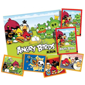 Zberateľský album Angry Birds s plagátom a samolepkami 8 kusov, odporúčaný vek 3+