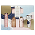Grace Cole Orange & Ylang Ylang sprchový gél 50 ml + telový krém 50 ml + krém na ruky a nechty 50 ml + soľ do kúpeľa 60 g + žinka, kozmetická sada pre ženy