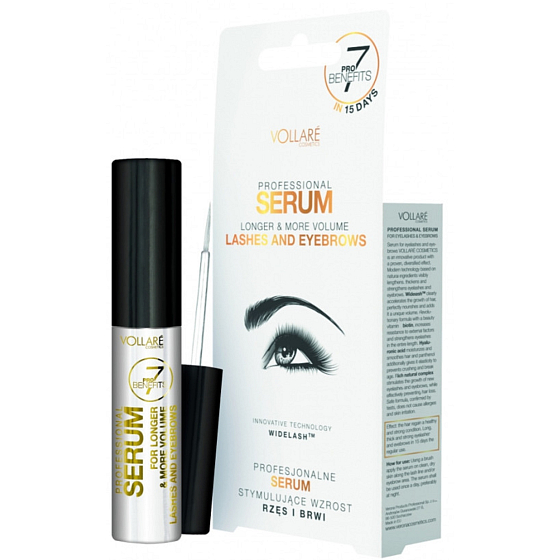 Vollaré Cosmetics Sérum na rast obočia a rias Longer & More Volume 9 ml