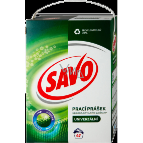 Savo Universal s biologicky odbúrateľnými zložkami prací prášok na farebnú a bielu bielizeň 47 dávok 3,29 kg