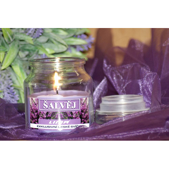 Lima Aroma Dreams Šalvia aromatická sviečka pohár s viečkom 120 g