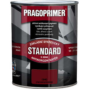 Pragoprimer Standard S2000 základná farba na kov, 0840 červenohnedá, 600 ml