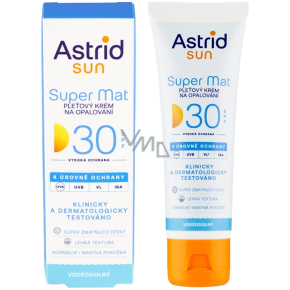 Astrid Sun Super mat OF30 pleťový krém na opaľovanie 50 ml