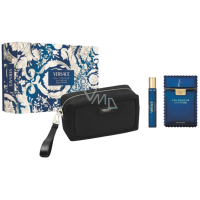 Versace Eau Fraiche Extreme Pour Homme parfumovaná voda 100 ml + cestovný sprej 10 ml + kozmetická taška, darčeková sada pre mužov