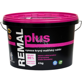 REMAL Plus vysoko krycia farba na stenu, 4 kg REMAL Plus vysoko krycia farba na stenu, 4 kg