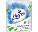 Linteo Strong & Absorbent papierové kuchynské utierky s potlačou 2-vrstvové, 10 m, 2 kusy