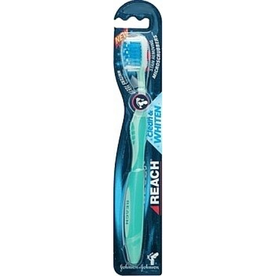 Listerine Reach Clean & Whiten strednej zubná kefka 1 kus