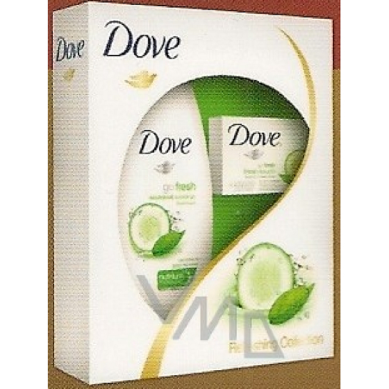 Dove Go Fresh Touch Uhorka & Zelený čaj sprchový gél 250 ml + toaletné mydlo 100 g, kozmetická sada