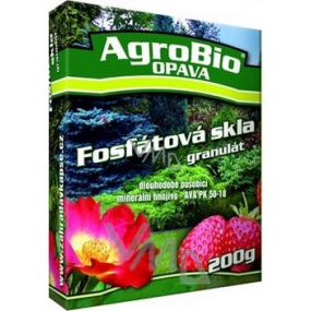 AgroBio Fosfátová skla dlhodobo pôsobiace minerálne hnojivo granulát 200 g