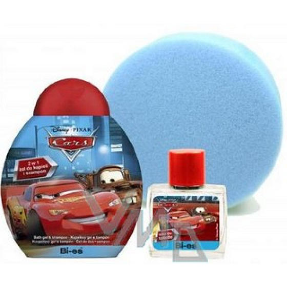 Disney Cars McQueen sprchový gél 250 ml + toaletná voda 50 ml + hubka, kozmetická sada