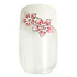 Diva & Nice Natureasy Nails Decorated nalepovacie nechty číre s bielo-ružovou aplikácií 24 kusov + lepidlo 2 g