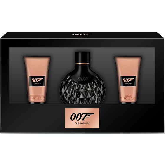 James Bond 007 toaletná voda pre ženy 50 ml + sprchový gél 50 ml + telové mlieko 50 ml, darčeková sada