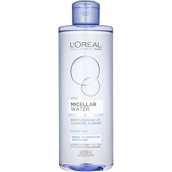 Loreal Paris Micellar Water micelárna voda pre normálnu až zmiešanú, citlivú pleť 400 ml