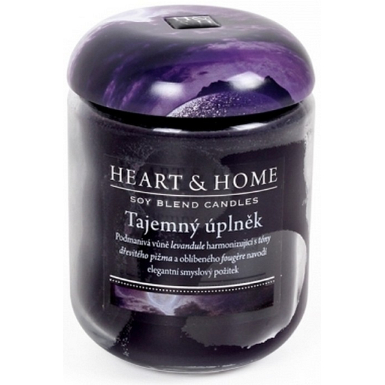 Heart & Home Tajomný spln Sójová vonná sviečka strednej horí až 30 hodín 110 g