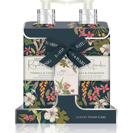 Baylis & Harding Kráľovská záhrada umývací gél na ruky 300 ml + mlieko na telo a ruky 300 ml, kozmetická sada