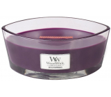 Woodwick Spiced Blackberry - Pikantné ostružina vonná sviečka s dreveným knôtom a viečkom sklo loď 453 g