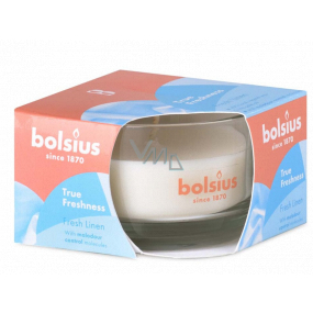 Bolsius True Freshness Fresh Linen - Čerstvé bielizeň vonná sviečka v skle 80 x 50 mm