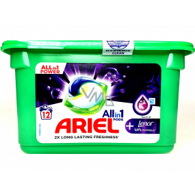 Ariel All in1 Pods + Lenor Unstoppables gélové kapsule na pranie dlhotrvajúca vôňa 12 kusov 301,2 g