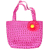 Kids Fun Detská taška s kvetinou tmavo ružová 20 x 15 cm