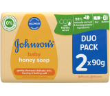 Johnsons Baby Honey toaletné mydlo pre deti 2 x 90 g, duopack