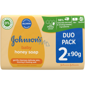 Johnsons Baby Honey toaletné mydlo pre deti 2 x 90 g, duopack