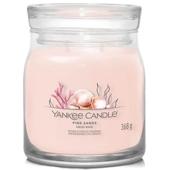Yankee Candle Pink Sands - Ružové piesky vonná sviečka Signature medium glass 2 knôty 368 g