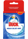 Duck Aqua Blue Efekt modrej vody 4v1 WC závesný čistič náhradná náplň 2 x 40 g