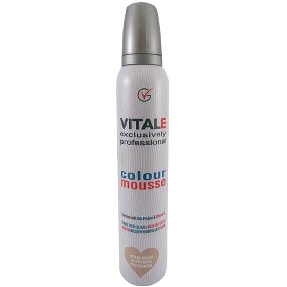 Vitale Exclusively Professional farbiace penové tužidlo s vitamínom E Pearl Beige - Perleťovo béžová 200 ml