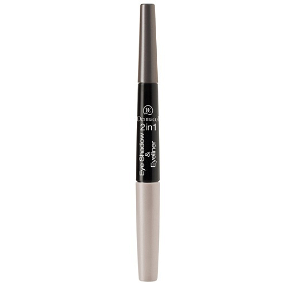 Dermacol Eye Shadow & Eye 2v1 očné tiene a ceruzka na oči 03 kovová, hnedá 5 g