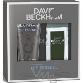 David Beckham The Essence parfumovaný deodorant sklo pre mužov 75 ml + sprchový gél 200 ml, kozmetická sada