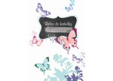 Ditipo Relax do kabelky Motýľ zápisník 15 x 10,5 cm
