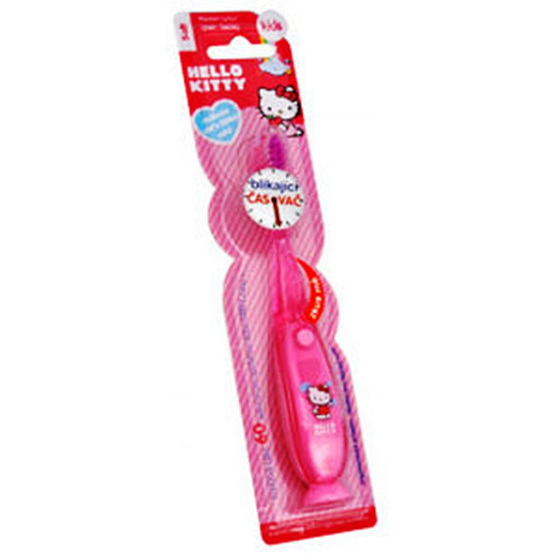 Hello Kitty Soft blikajúca zubná kefka s časovačom 1 minúty pre deti