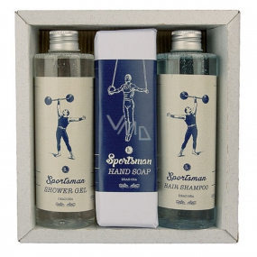 Bohemia Gifts Sportsman sprchový gél 250 ml + šampón na vlasy 250 ml + toaletné mydlo 145 g, pre mužov kozmetická sada