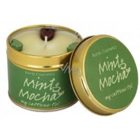 Bomb Cosmetics Mint Mocha Vonná prírodné, ručne vyrobená sviečka v plechovej dóze horí až 35 hodín