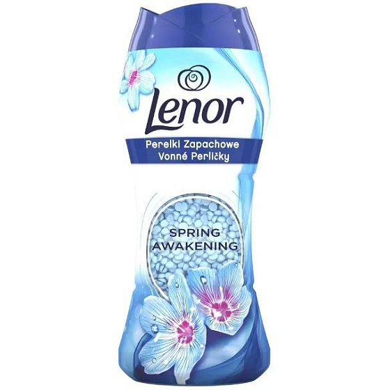 Lenor Spring Awakening vôňa jarných kvetov, pačuli a cédru voňavé perličky do bubna práčky 210 g
