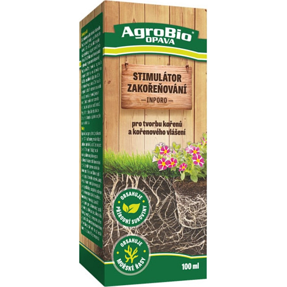 AgroBio Stimulátor zakoreňovania Inporo pre tvorbu koreňov a koreňového vlásenia 100 ml