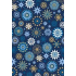 Ditipo Darčekový baliaci papier 70 x 200 cm Vianočné modrý modro-zlatej vločky