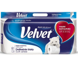 Toaletný papier Velvet White Soft Soft White 162 skartovaný 3 vrstvový 8 ks